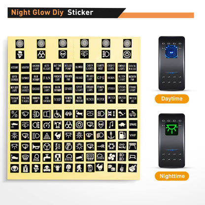 Nilight 90116C - Panel de Interruptor de 2 Bandas con Cargador USB Dual 4.8A y Voltímetro 12-24V CC