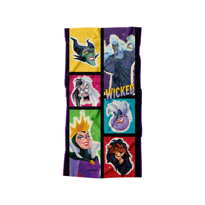 Toalla Premium para Baño 75x147 Cm Disney Villanos Retratos
