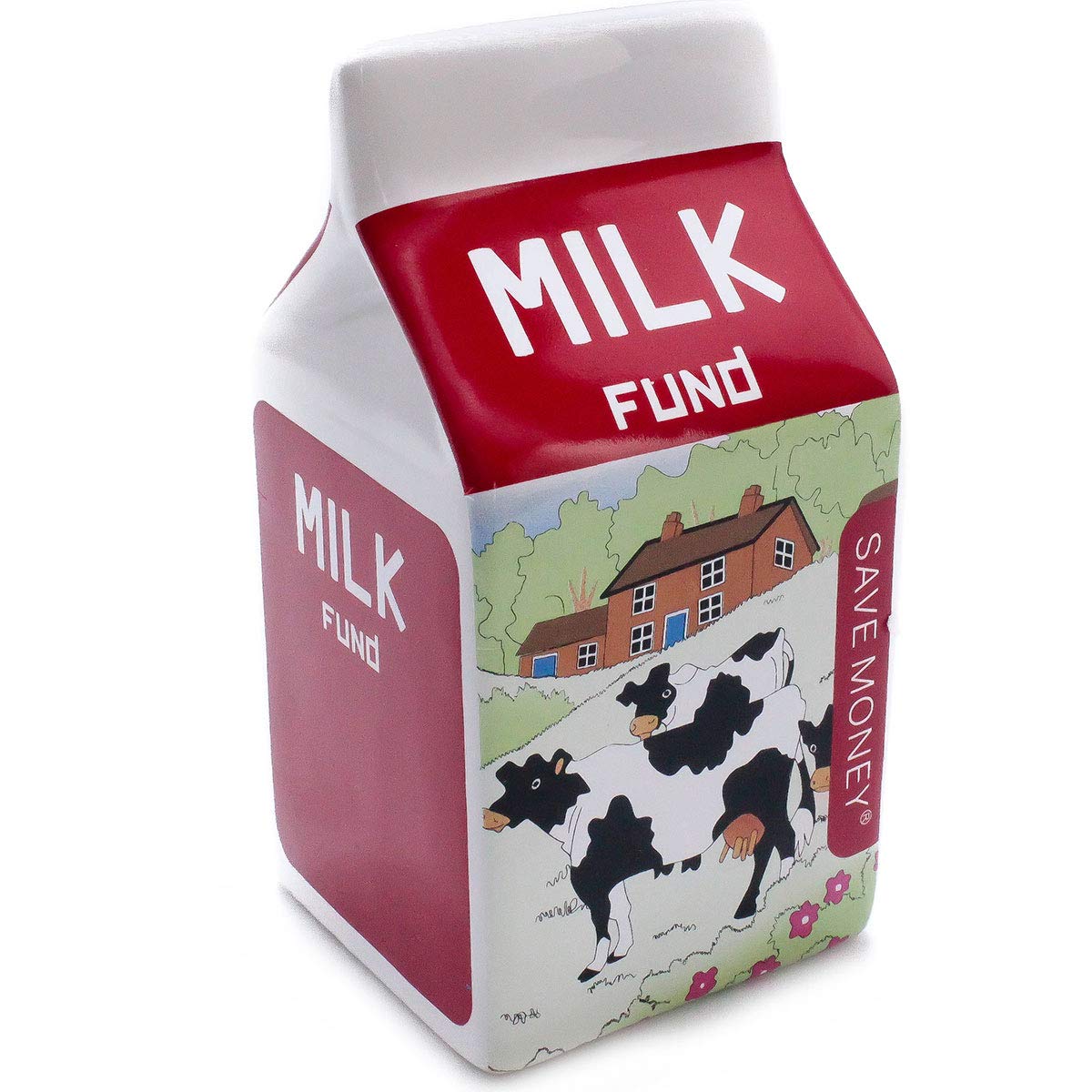 Running JS2014824-6 Alcancia de Ceramica - Caja de Leche, Multicolor