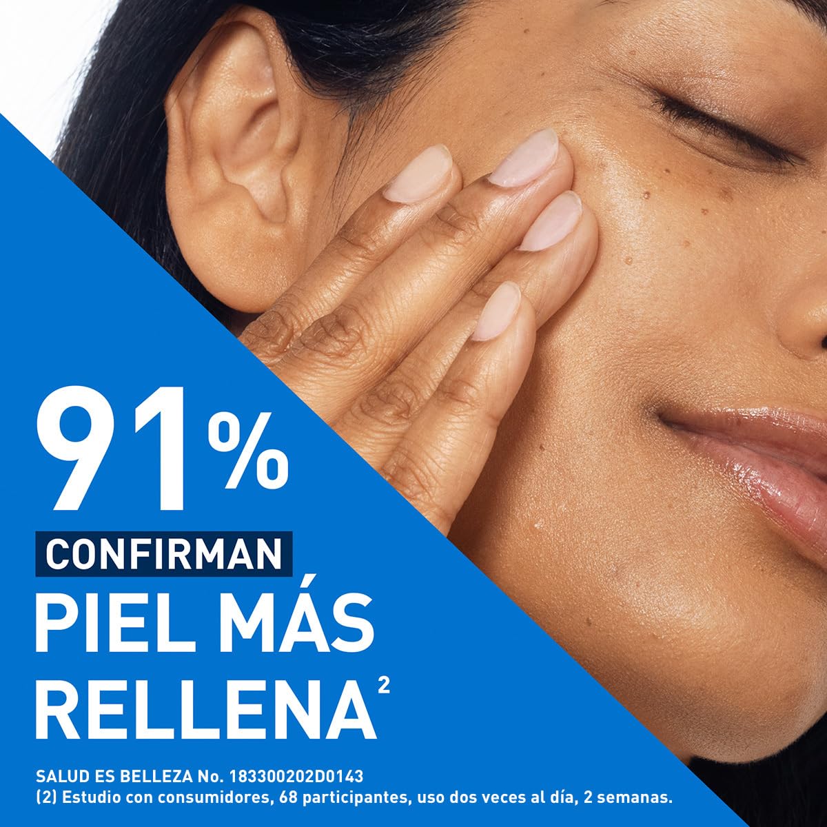 Water Gel Hidratante Ácido Hialurónico de CeraVe para una hidratación con efecto PLUMP, con 3 ceramidas idénticas a las de la piel, ácido hialurónico, niacinamida y cobre PCA, 48g