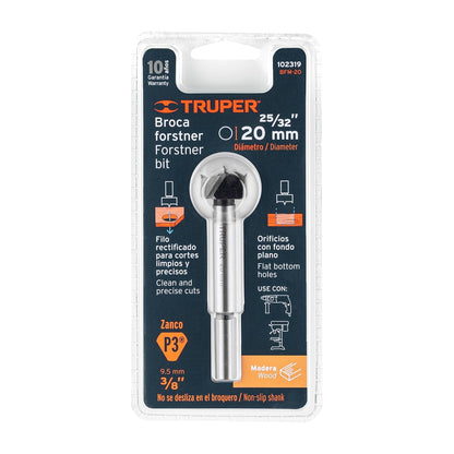 Truper BFM-20, Broca forstner 20 mm para madera