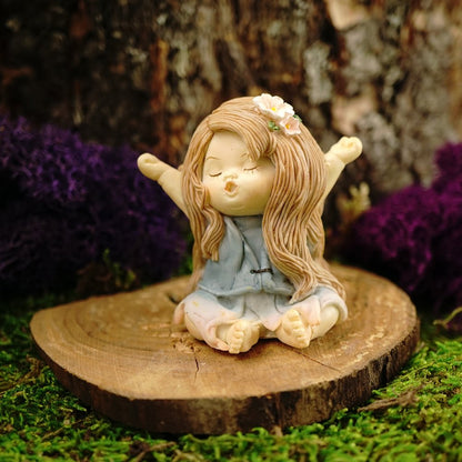 Parte Superior Collection - Estatua de jardín de Hadas y terrario en Miniatura, pequeño bostezo de Hadas
