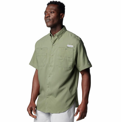 Columbia PFG Tamiami II Camisa de Pesca Manga Corta para Hombre - Verde fluorescente, NOTA - 2X