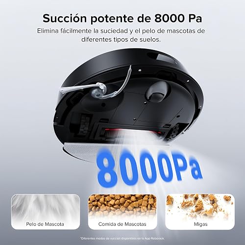 roborock Q7 L5 Robot Aspiradora y Trapeador (Negro Medianochel) | 8,000 Pa, Doble sistema antienredos, LiDAR, Depósitos de polvo y agua de gran capacidad, Hasta 210 m², Control por App