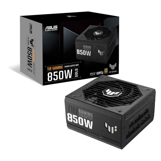 ASUS TUF Gaming 850G Fuente de Poder 80 Plus Gold Modular para PC Gamer | 850W 80 PLUS Gold, ATX 3.0, cable PCIe 5.0 16-pin 600W, totalmente modular, ventilador 135mm 0dB, componentes militares