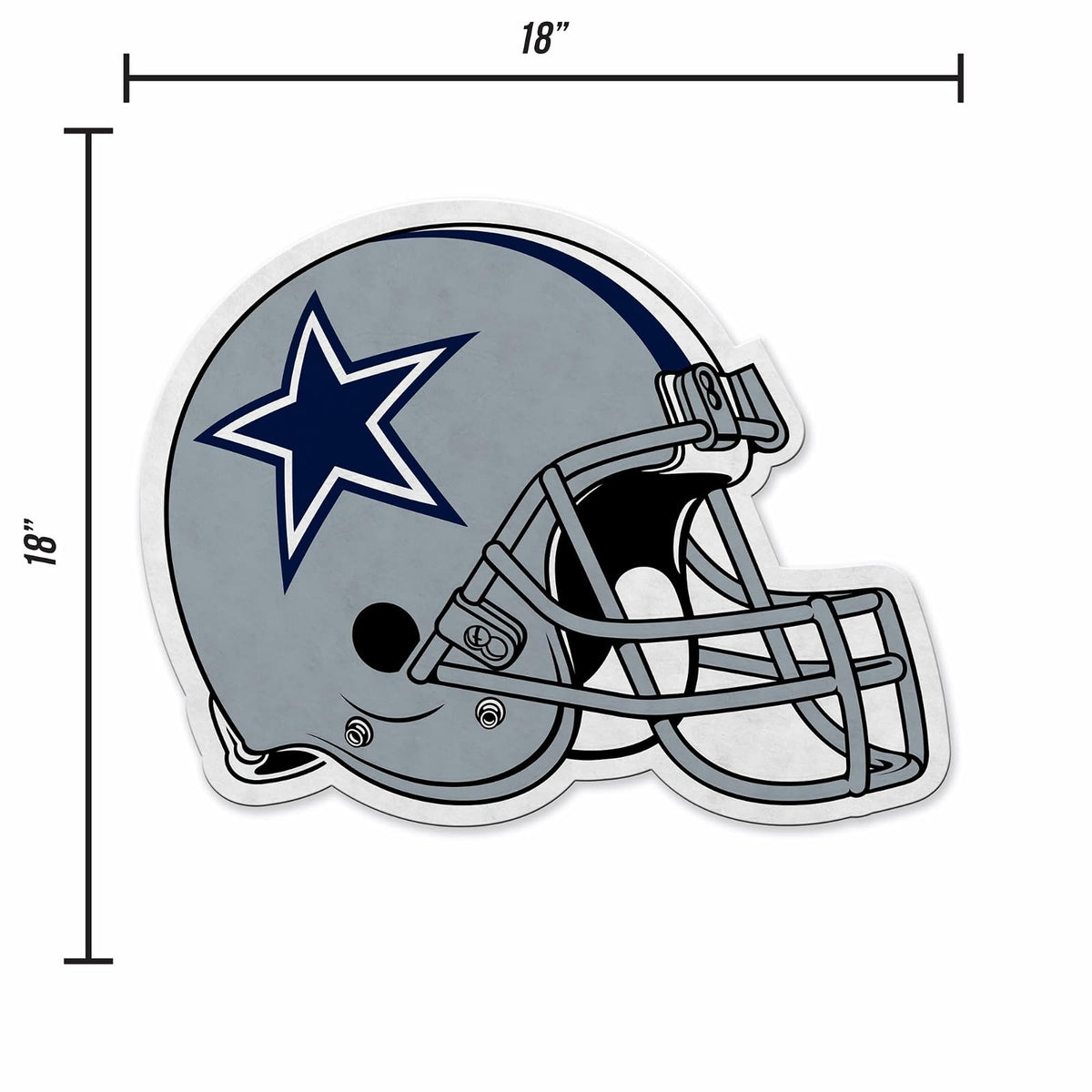 Rico Industries NFL Dallas Cowboys - Banderín de corte en forma de casco – Decoración del hogar y la sala de estar, fieltro suave EZ para colgar