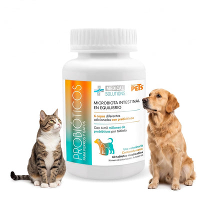 Fancy Pets MS Probióticos para Perros y Gatos con 60 Tabletas