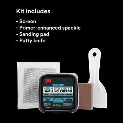 3M SHR-SIOCKIT - Kit de reparación de agujeros pequeños de alta resistencia, color blanco