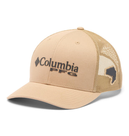 Columbia Gorra de Malla con Logotipo de PFG - Alta Gorra para Unisex Adulto - Playa - Bajo - Talla Única