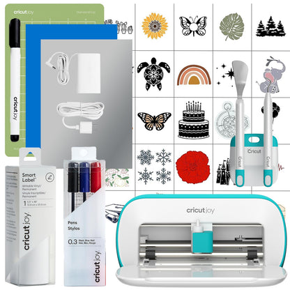 Cricut Joy Plotter de Corte con Biblioteca Digital de 30 Imágenes - Set de Inicio de Vinilo Escribible