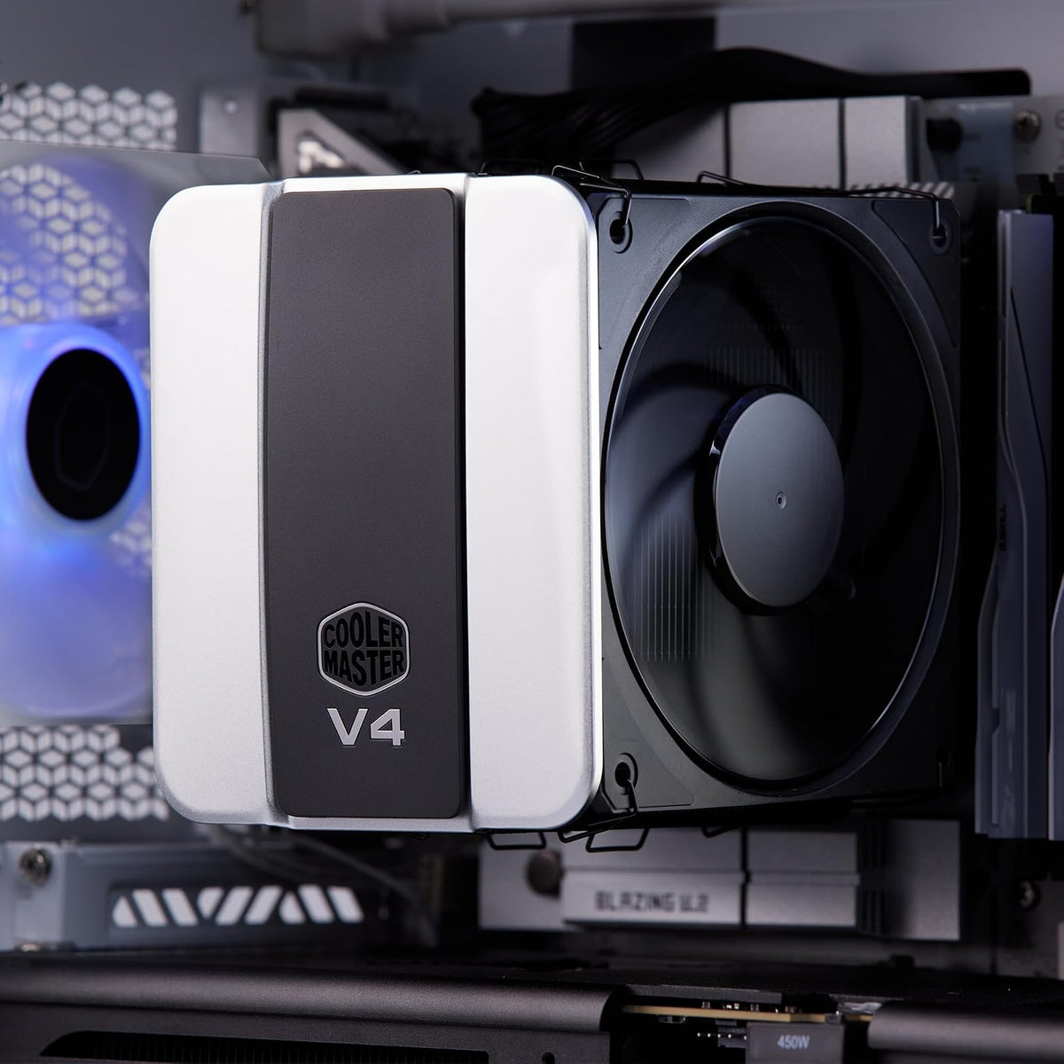 Cooler Master V4 Alpha 3DHP Ventilador de CPU Negro, Tecnología de Tubo de Calor Alpha 3DHP, Ventiladores Duales Mobius 120 PWM, Operación Silenciosa, Fácil Instalación, AMD Ryzen 9 AM5|4, Intel Ultra