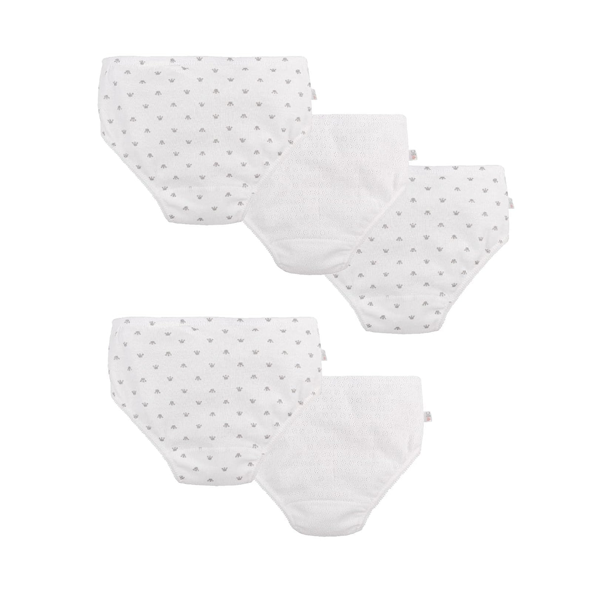 Baby Creysi Pantaleta Manga Larga para Bebé Niña Pack de 6 Algodón Hipoalergénico