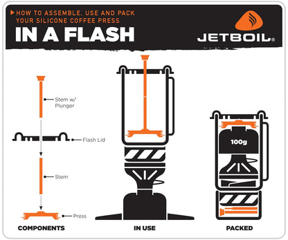 Jetboil Cafetera de prensa francesa para estufas de camping y mochilero Jetboil