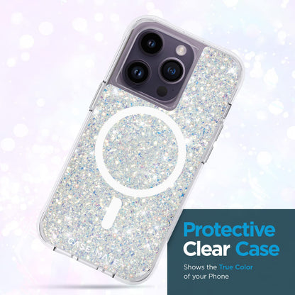 Case-Mate iPhone 14 Pro Case - Twinkle Stardust [10FT Drop Protection] [Compatible with MagSafe] Magnetic Cover with Cute Bling Sparkle for iPhone 14 Pro 6.1", Anti-Scratch, Shock Absorbent, Slim Fit