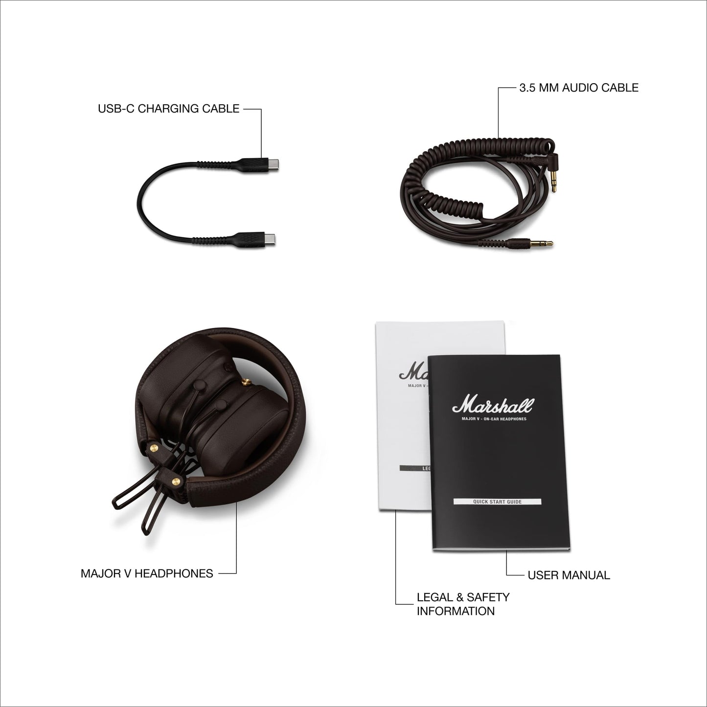 Marshall Major V Audífonos Inalámbricos Bluetooth - Café