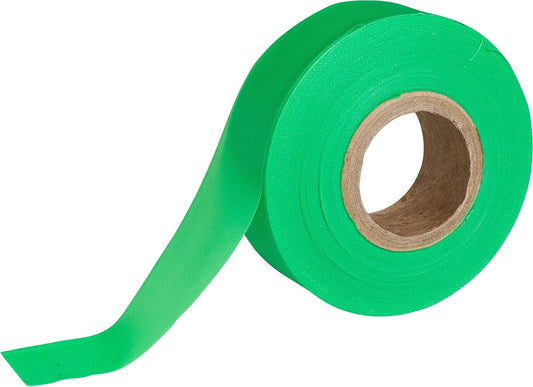 Brady 58353 - Cinta adhesiva verde fluorescente para límites y áreas peligrosas, cinta no adhesiva, 1.2 pulgadas de ancho, 150 pies de longitud (paquete de 1)
