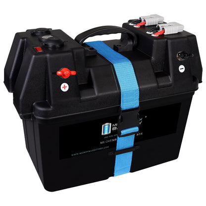 Mighty MAX - Caja de batería Inteligente con Motor de Arrastre de batería, Centro de alimentación para baterías de 12 V, Grupo 24, 27, 31