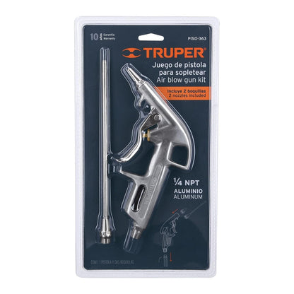 Truper PISO-363, Juego de pistola sopleteadora con 2 boquillas