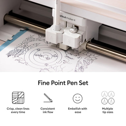 Cricut® - Juego de bolígrafos múltiples, color negro (6 unidades)