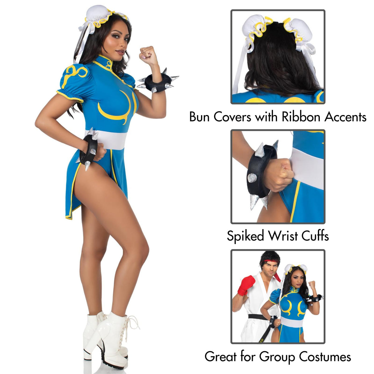 Leg Avenue Disfraz de ChunLi para mujer de Street Fighter