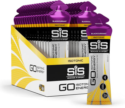 SiS GO Gel Energético Isotónico Sin Gluten, Caja con 30 Sobres de 60 ml - Grosella