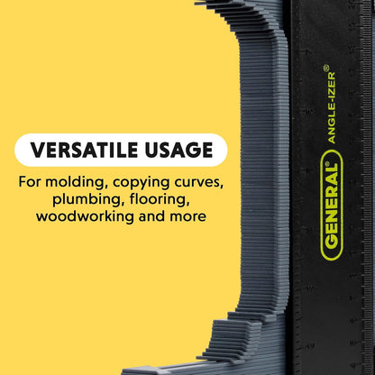 General Tools - Medidor de contorno de bloqueo #834X con pasadores extralargos, calibre de perfil, duplicador de forma, 254 mm, copia con precisión formas irregulares para un ajuste perfecto y fácil