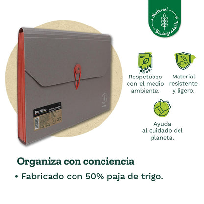 Barrilito Archivero Expandible Ecológico Carta 7 Separaciones