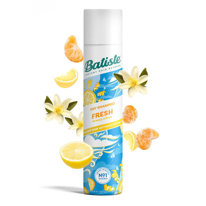 Batiste Tropical Shampoo en Seco Fragancia Cítrica, Sin Sulfatos ni Parabenos, 200 ml - Fragancia fresca - 200 ml (Paquete de 1)