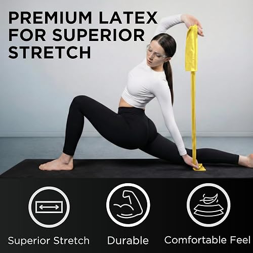 TheraBand Juego de Bandas elásticas de Resistencia Profesionales, de látex, para Ejercicios de Cuerpo,rehabilitación, Set - Yellow/Red/Green