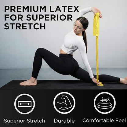 TheraBand Juego de Bandas elásticas de Resistencia Profesionales, de látex, para Ejercicios de Cuerpo,rehabilitación, Set - Yellow/Red/Green