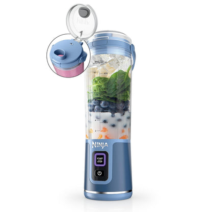 Ninja Blast Licuadora Portátil 18 oz Recargable USB-C - Azul mezclilla