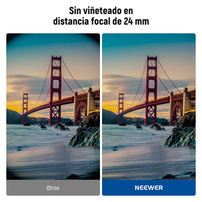 NEEWER BÁSICO 77mm Filtro ND Variable, ND2-400 1-9 Stops Reducción de Luz, Filtro Densidad Neutra Variable Giratorio con Revestimiento Antihuellas, Marco Delgado para Lentes Cámara