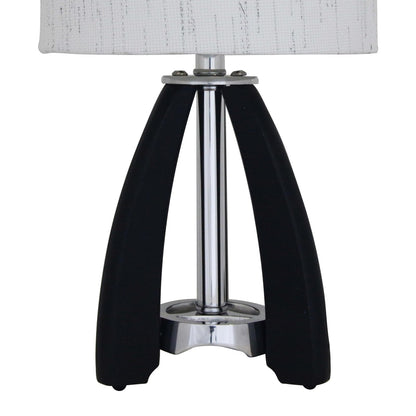 Luzerna CM-0297 Lámpara De Mesa Malibu Mini, Color Poplar Negro, 1 Unidad