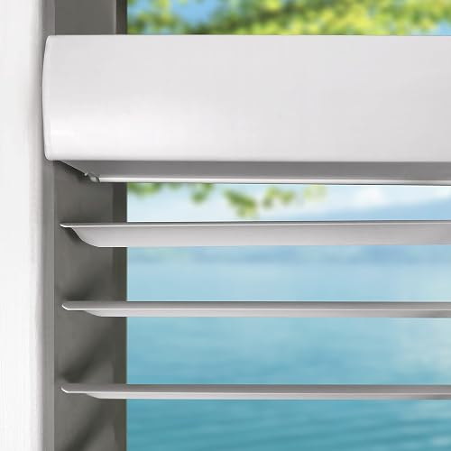Calyx Interiors - Mini persianas de Filtro de luz sin Cable, Color Blanco de 1 Pulgada de Ancho x 36 Pulgadas de Alto, persianas horizontales de Vinilo para Ventanas Interiores