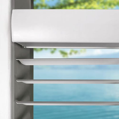 Calyx Interiors - Mini persianas de Filtro de luz sin Cable, Color Blanco de 1 Pulgada de Ancho x 36 Pulgadas de Alto, persianas horizontales de Vinilo para Ventanas Interiores