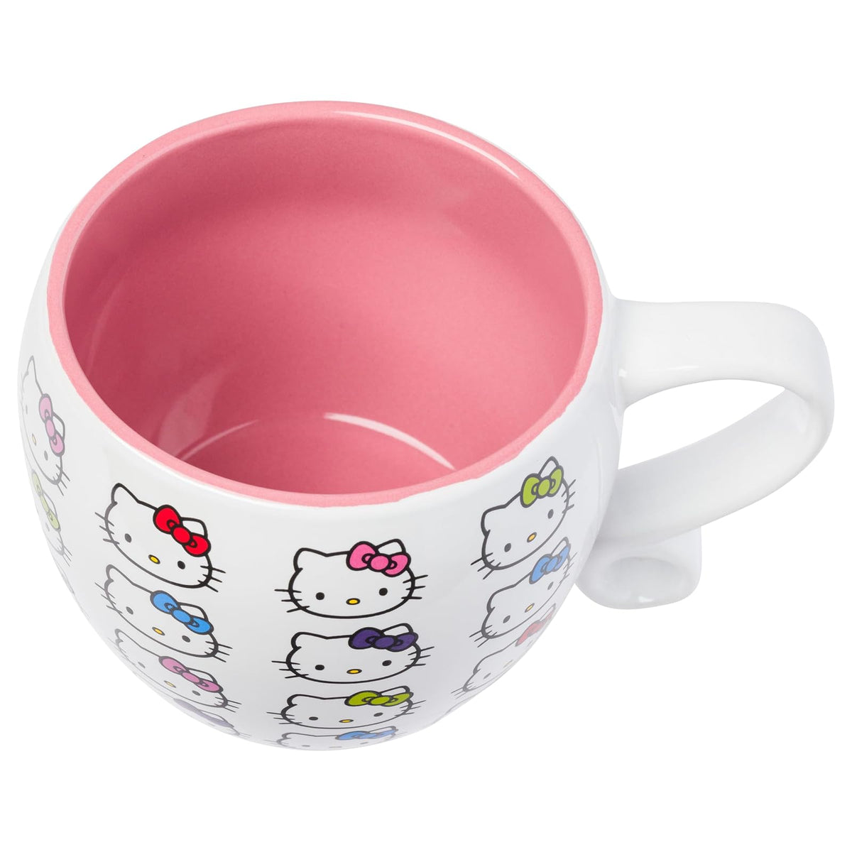 Silver Buffalo Sanrio Hello Kitty - Taza de cerámica con asa redonda para cuerpo, 16 onzas
