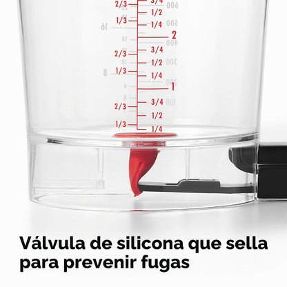 OXO Good Grips Good Gravy Separador de grasa de 4 tazas, plástico, tamaño 1
