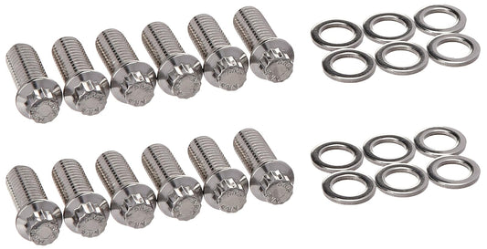 ARP Tornillos de Cabeza 4001209 con Cabezales 12 Puntos, Acero Inoxidable Pulido, Juego de 12, 3/8 in