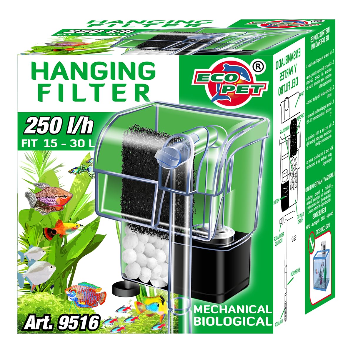 Ecopet 9516 Filtro 250L/H 15-30L