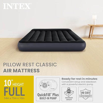 Intex 64147ED Dura Beam - Cama de Aire clásica con Bomba Interna, tamaño matrimonial