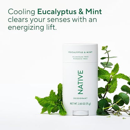 Native Deodorant - Natural Deodorant Made without Aluminum & Parabens - Eucalyptus & Mint