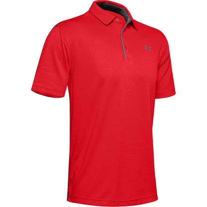 Under Armour Polo de Golf UA Tech para Hombre - CH - Rojo