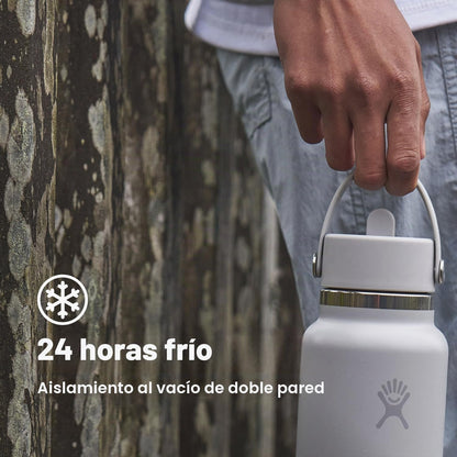 Hydro Flask - Botella de 40 onzas de ancho flexible con tapa de popote – Acero inoxidable aislado, tapa ancha con popote, no derrama, a prueba de fugas en arrecife