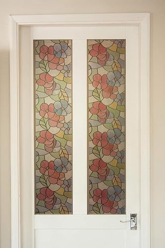 DC Fix 3460117 Stained Glass Self-Adhesive Window Film, Red/Blue