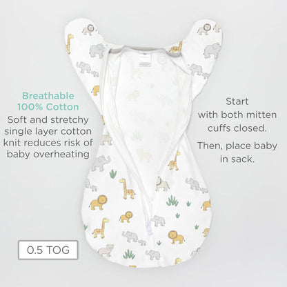 Amazing Baby Saco de Transición para Bebé Mangas Medias Pequeño 6-14 Libras