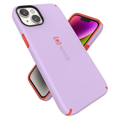 Speck - Funda para iPhone 15 Plus y 14 Plus, protección contra caídas, Resistente a los arañazos, Funda para iPhone MagSafe con Revestimiento Suave al Tacto, iPhone de 6.7 Pulgadas, Doble Capa,