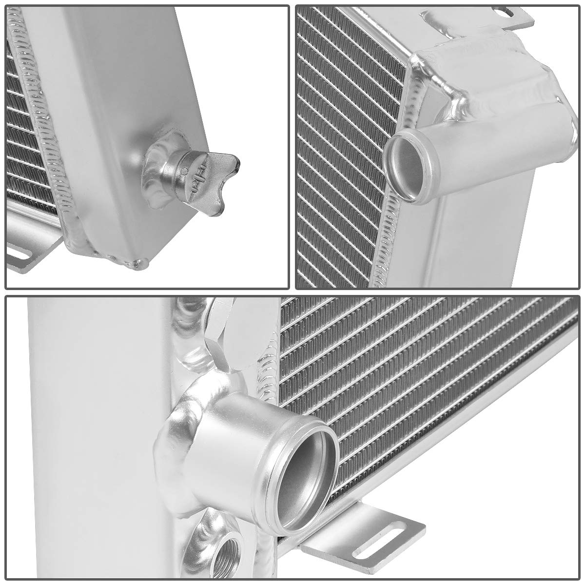 DNA Motoring RA-CHEROKEE-91-3 Radiador de Aluminio de 3 Filas para Cherokee 91-01, Metálico