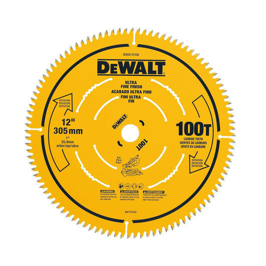 DEWALT Sierra Circular 12" (305mm), 100 Dientes, Madera, DWA112100 | Sierra Circular 12" (305mm), 100D, Herramientas, Acabado Ultra Fino en Madera