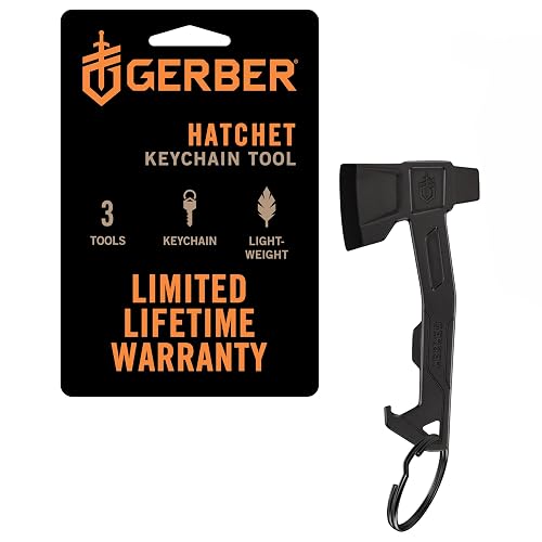 Gerber Llavero Hatchet 1074042 | Negro, 6.6 cm, 20 g, acero inoxidable