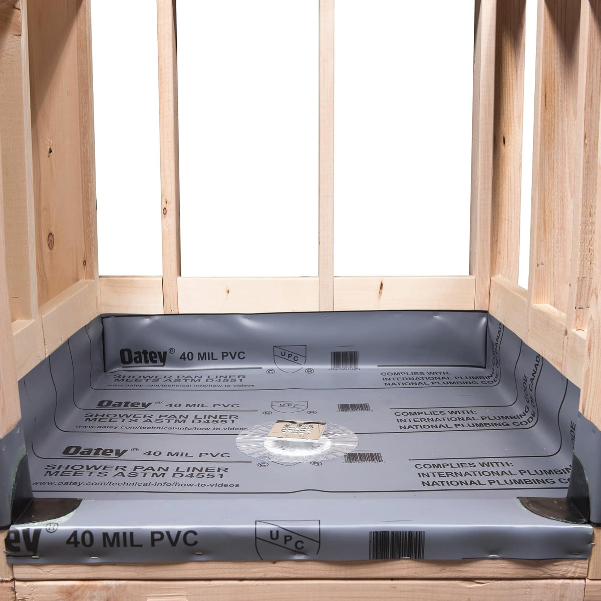 Oatey Revestimiento de PVC 40 mm Gris 5' x 6'